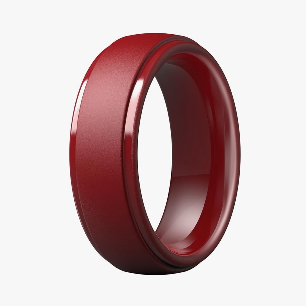 Thunderfit Men’s Red Silicone Ring